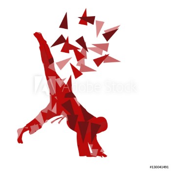 Picture of Judo kid vector martial art child fight abstract illustration co